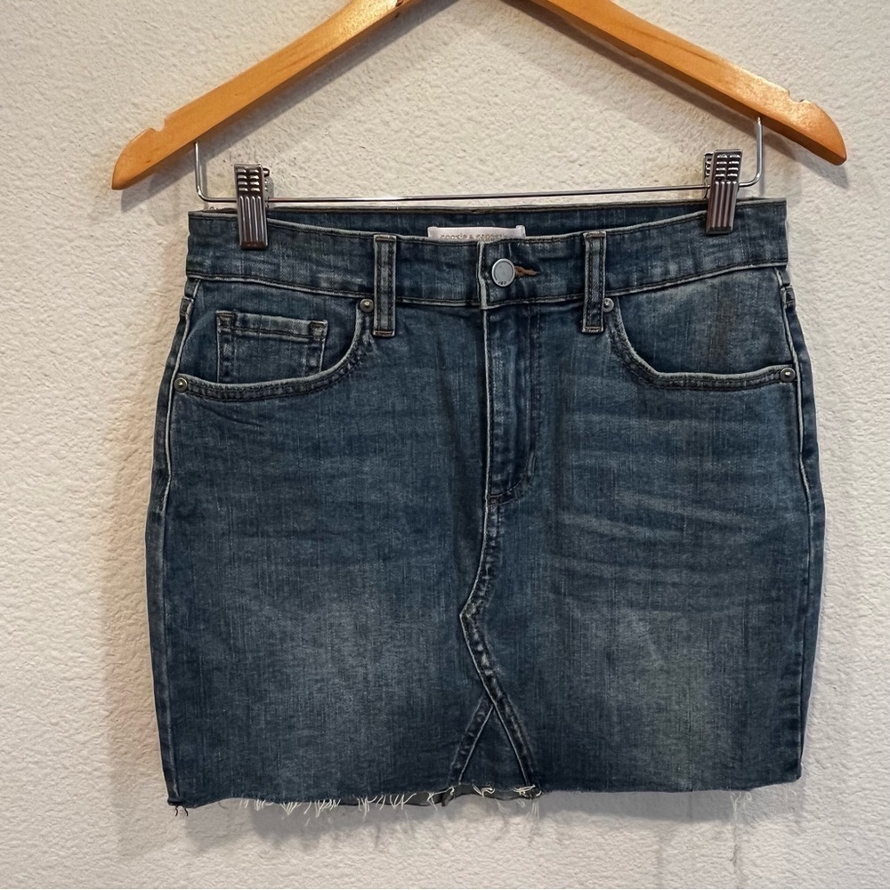 Pookie and Sebastian Just Black Denim size small retro Y2K inspired skirt